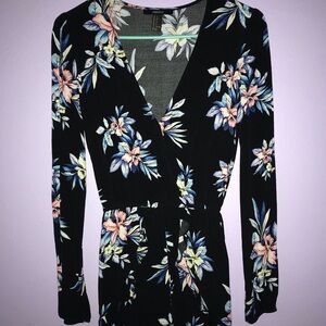 Forever 21 Black Floral Print Dress